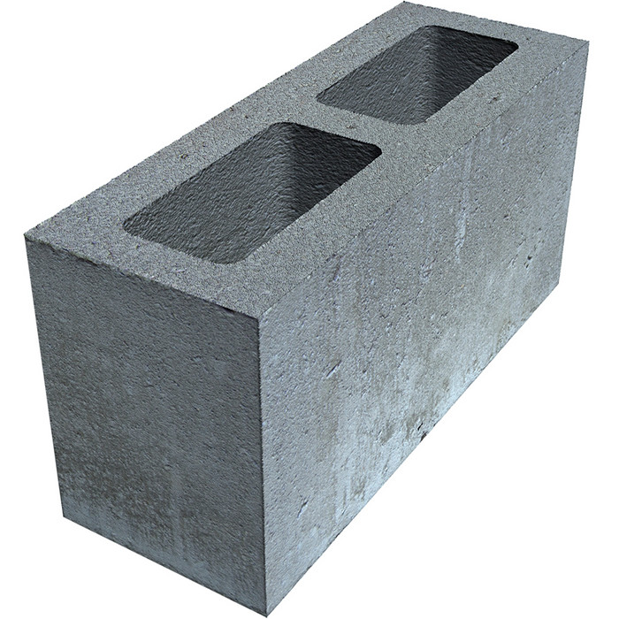 Блок керамзитобетонный перегородочный Д 800 2-х пустотный 390х188х140